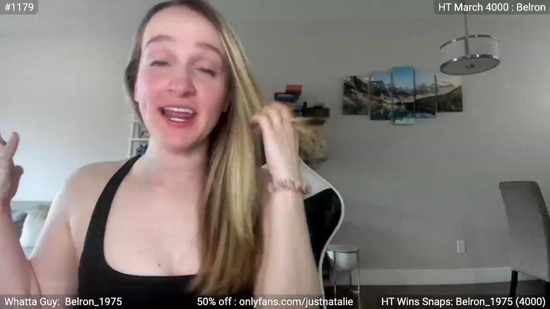 Gallery image thumbnail from JustNatalie's myfreecams stream on, 05/23/2023, 01:47 image 6 of 20