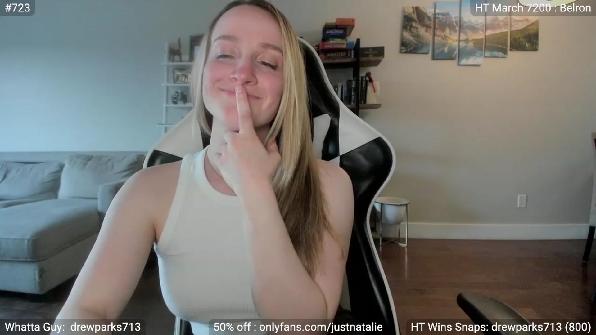 Gallery image thumbnail from JustNatalie's myfreecams stream on, 05/26/2023, 24:30 image 20 of 20