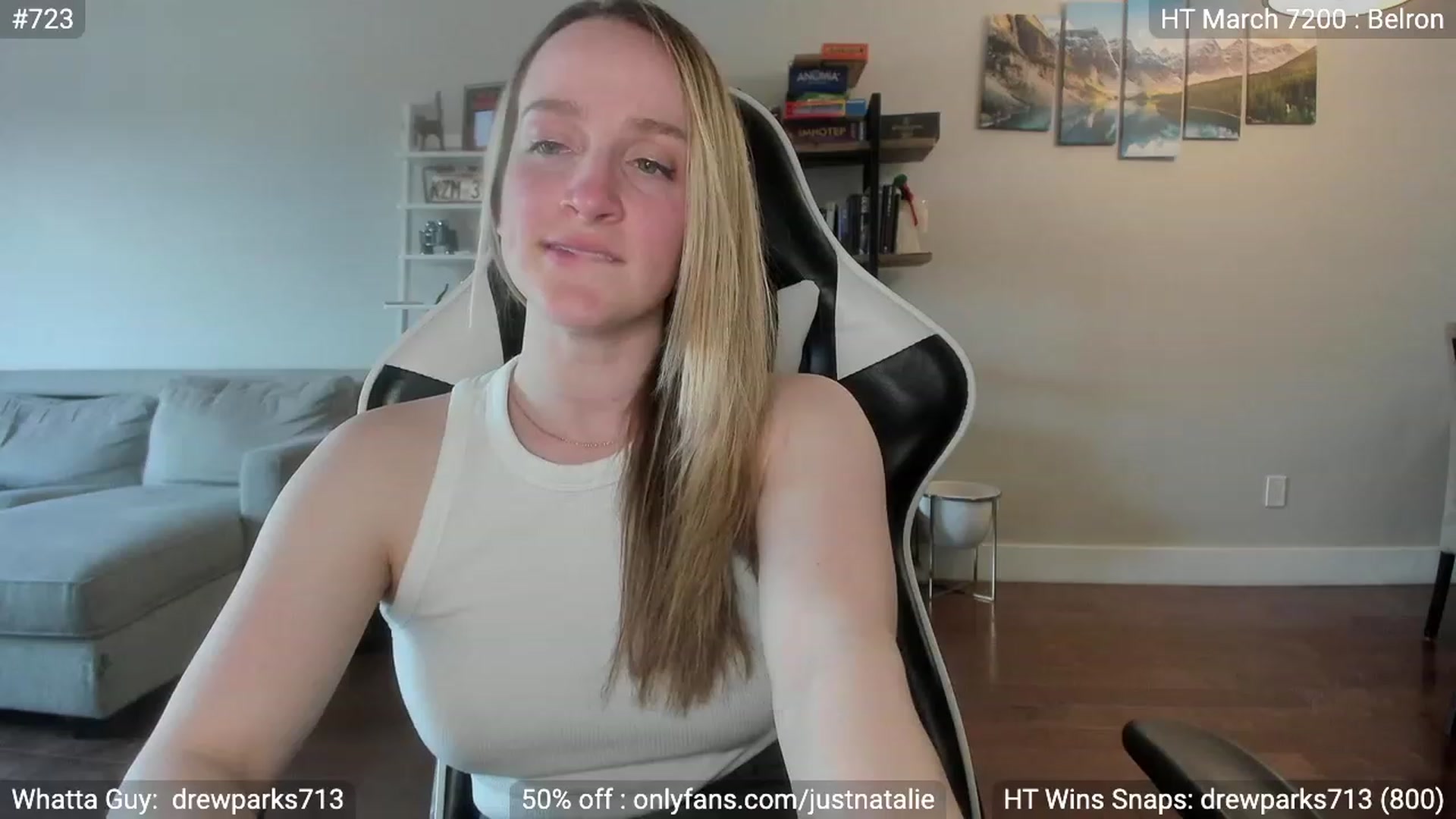 Gallery image thumbnail from JustNatalie's myfreecams stream on, 05/26/2023, 24:30 image 19 of 20