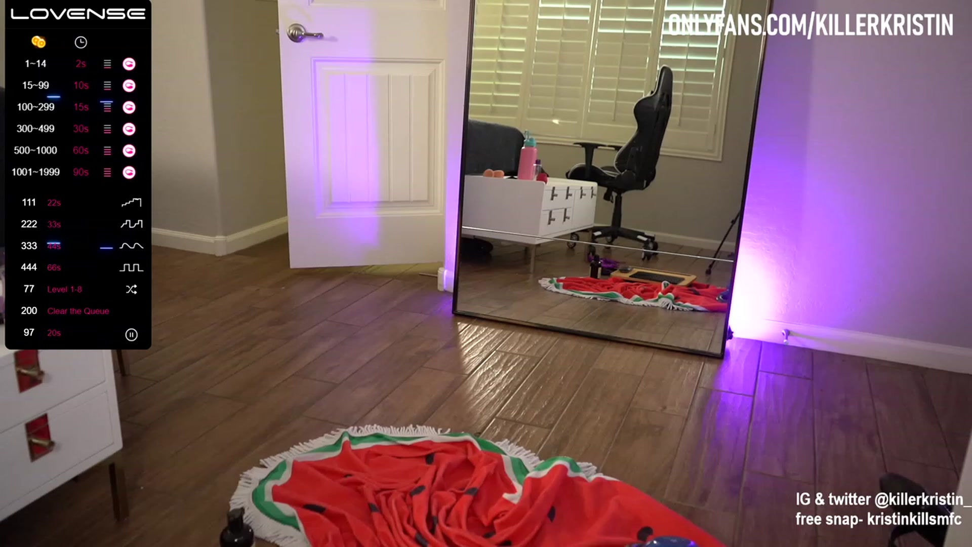 Gallery image thumbnail from KillerKristin's myfreecams stream on, 06/26/2023, 02:55 image 2 of 20