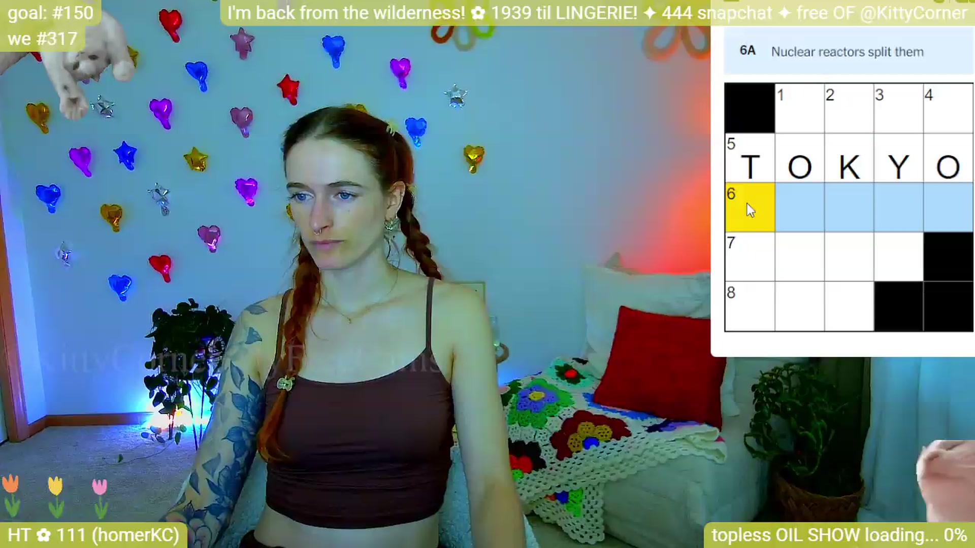 Gallery image thumbnail from KittyCorner's myfreecams stream on, 05/07/2026, 02:34 image 6 of 20