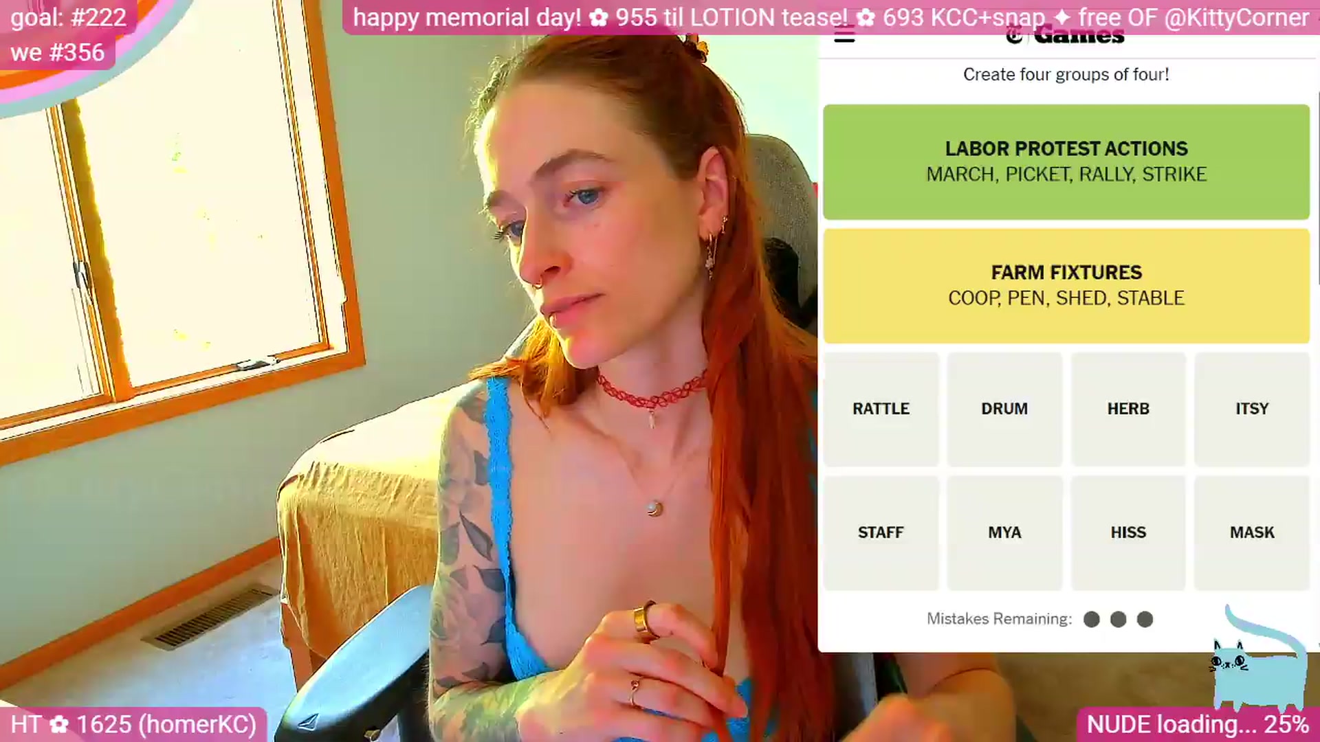 Gallery image thumbnail from KittyCorner's myfreecams stream on, 05/25/2026, 22:34 image 17 of 20