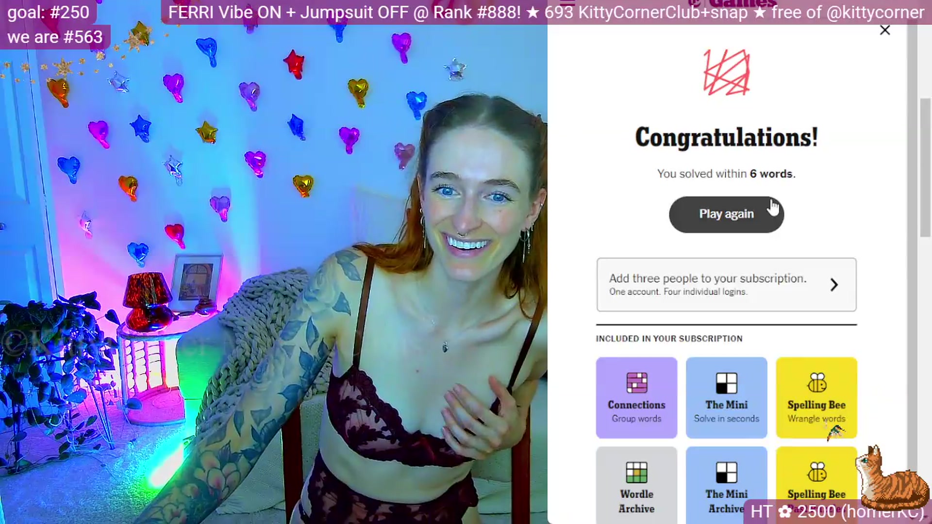 Gallery image thumbnail from KittyCorner's myfreecams stream on, 07/11/2026, 03:50 image 5 of 20