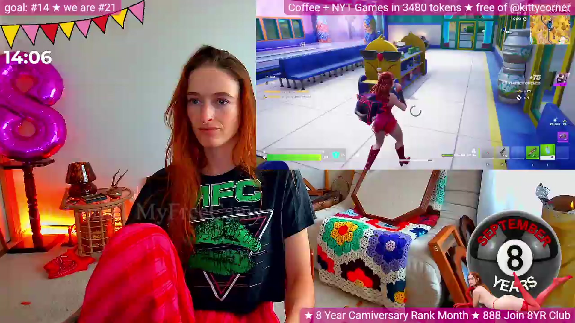 Gallery image thumbnail from KittyCorner's myfreecams stream on, 09/06/2026, 16:54 image 4 of 20