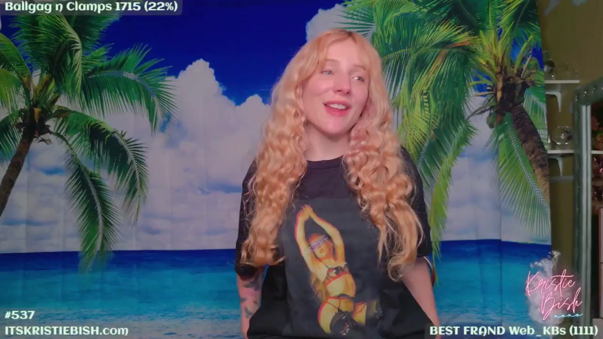 Gallery image thumbnail from KristieBish's myfreecams stream on, 08/02/2024, 05:34 image 16 of 20