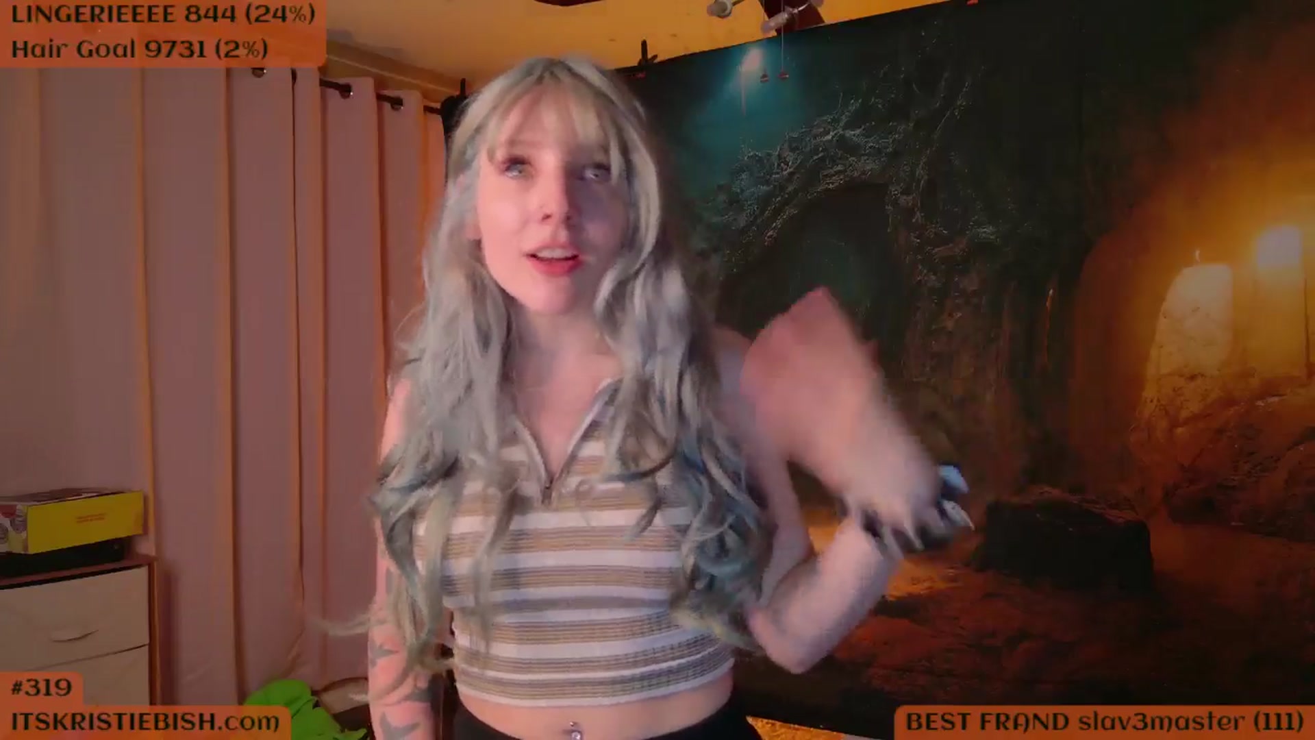 Gallery image thumbnail from KristieBish's myfreecams stream on, 09/10/2024, 04:09 image 9 of 20