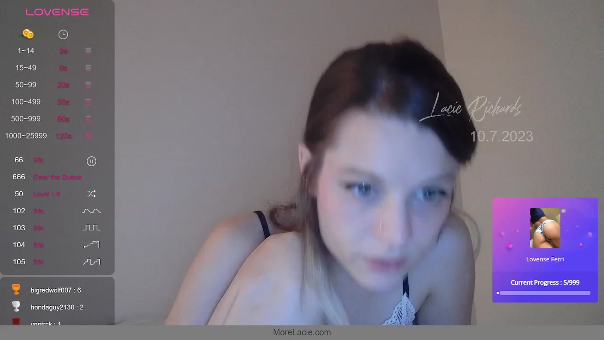 Gallery image thumbnail from LacieRichards's myfreecams stream on, 10/08/2023, 01:16 image 9 of 20