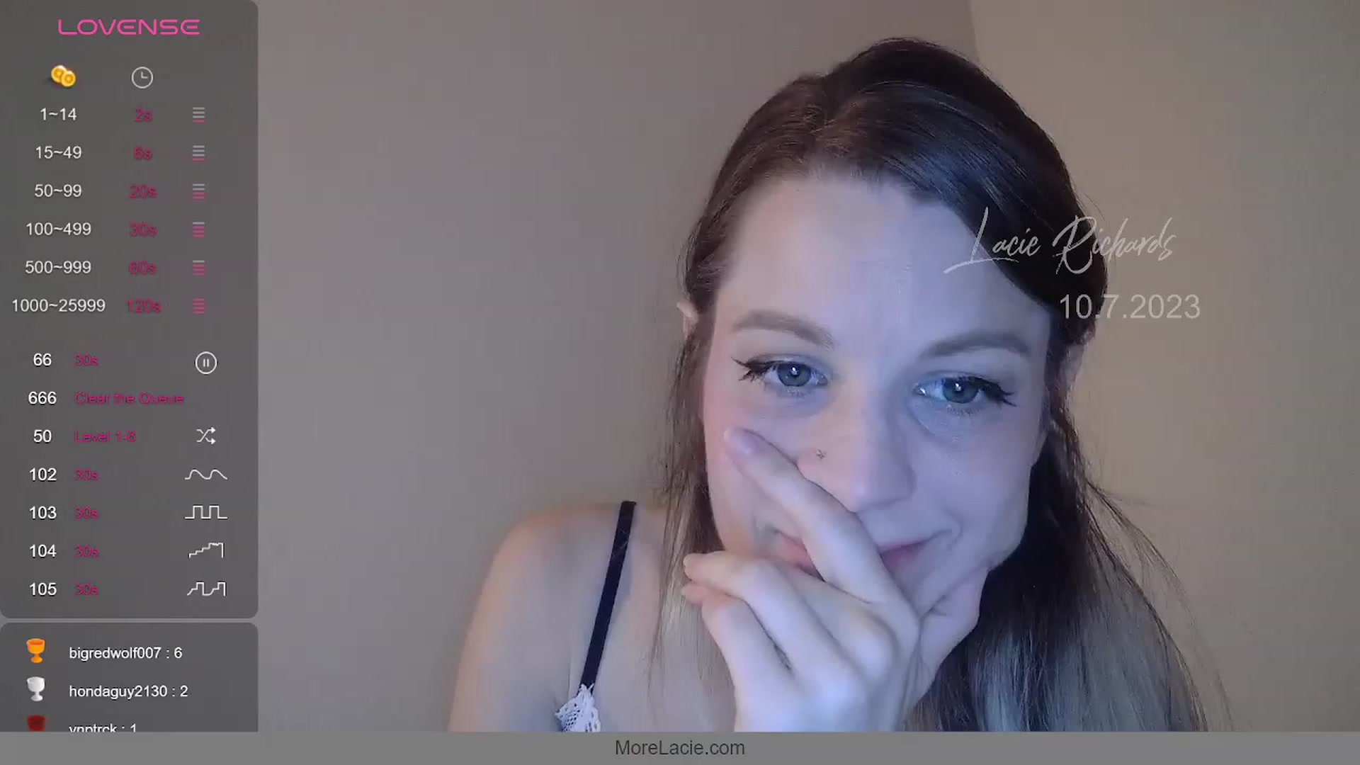 Gallery image thumbnail from LacieRichards's myfreecams stream on, 10/08/2023, 01:16 image 5 of 20