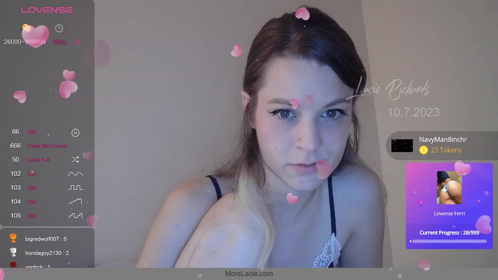 Gallery image thumbnail from LacieRichards's myfreecams stream on, 10/08/2023, 01:16 image 10 of 20