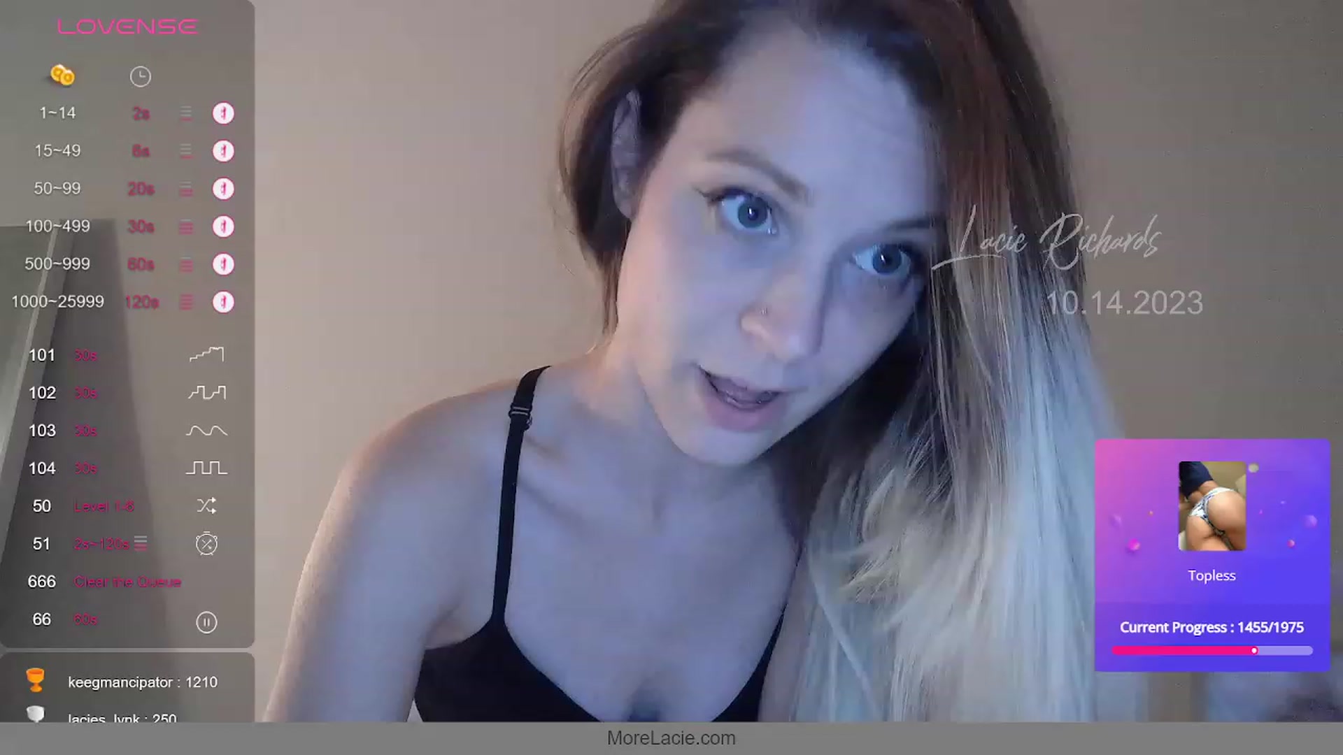 Gallery image thumbnail from LacieRichards's myfreecams stream on, 10/15/2023, 03:39 image 16 of 20