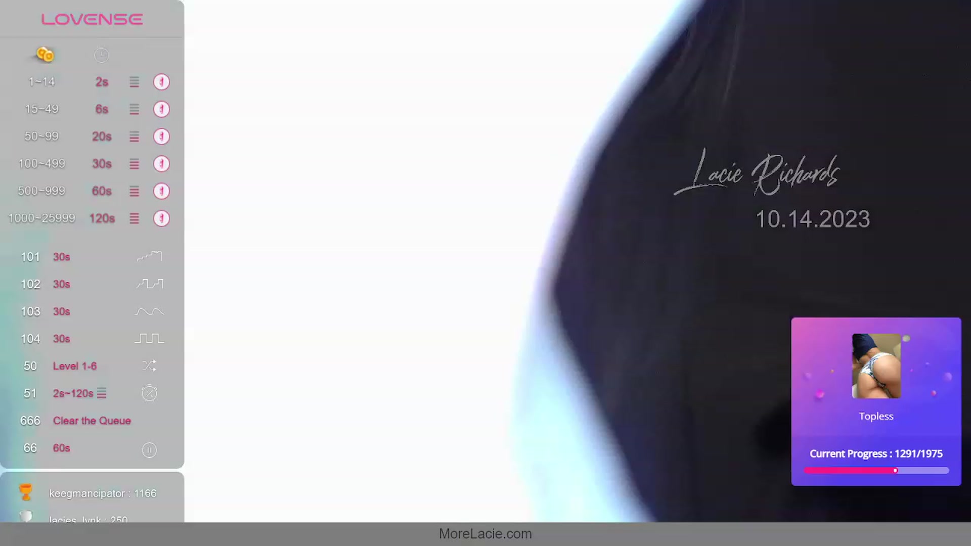 Gallery image thumbnail from LacieRichards's myfreecams stream on, 10/15/2023, 03:39 image 12 of 20
