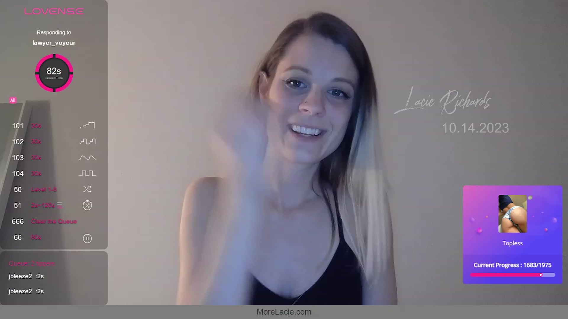Gallery image thumbnail from LacieRichards's myfreecams stream on, 10/15/2023, 03:39 image 20 of 20