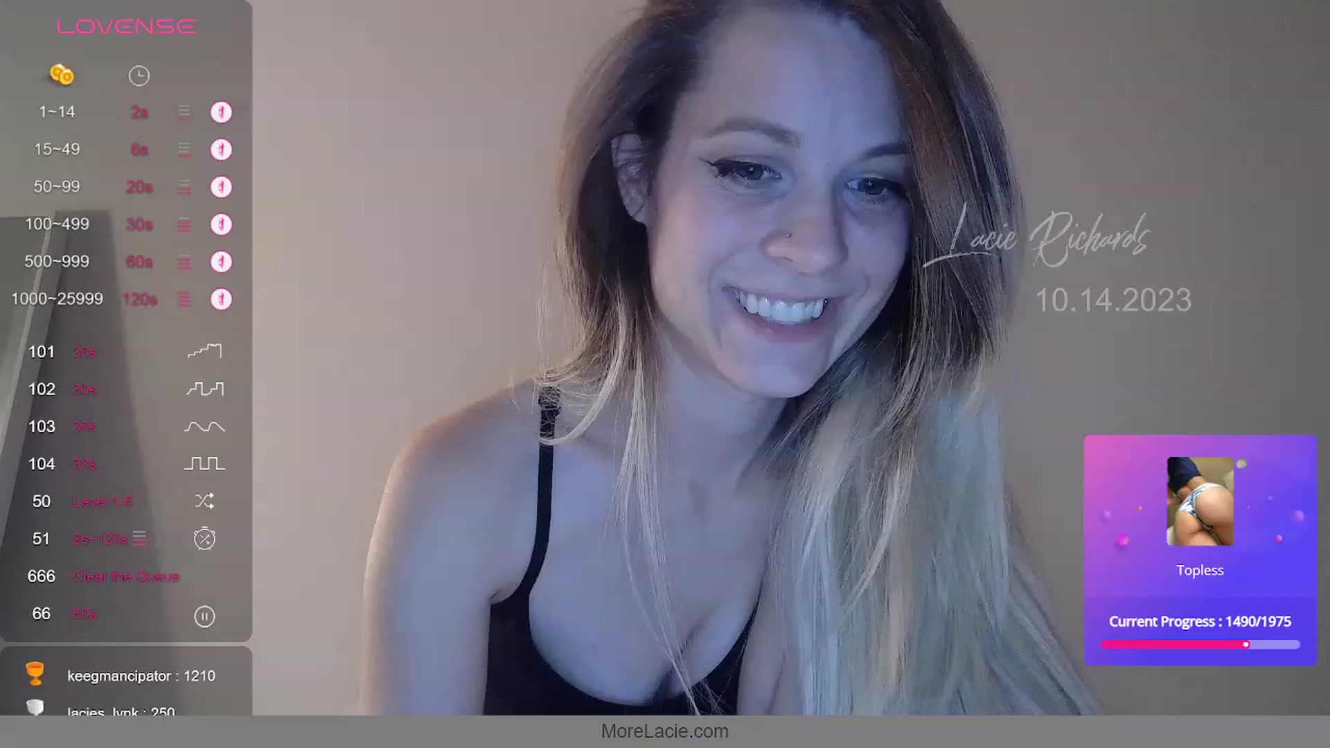 Gallery image thumbnail from LacieRichards's myfreecams stream on, 10/15/2023, 03:39 image 18 of 20