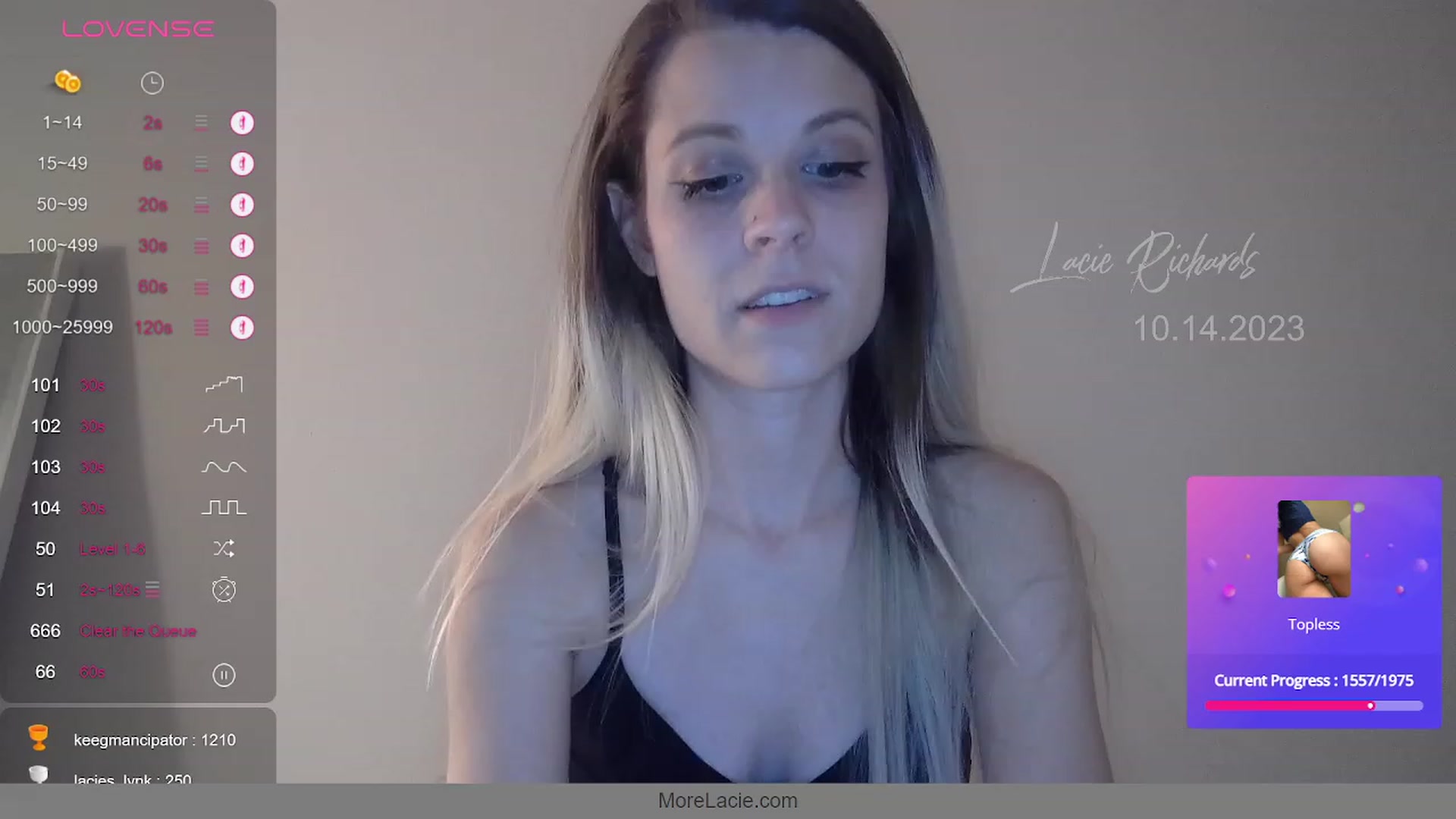 Gallery image thumbnail from LacieRichards's myfreecams stream on, 10/15/2023, 03:39 image 19 of 20