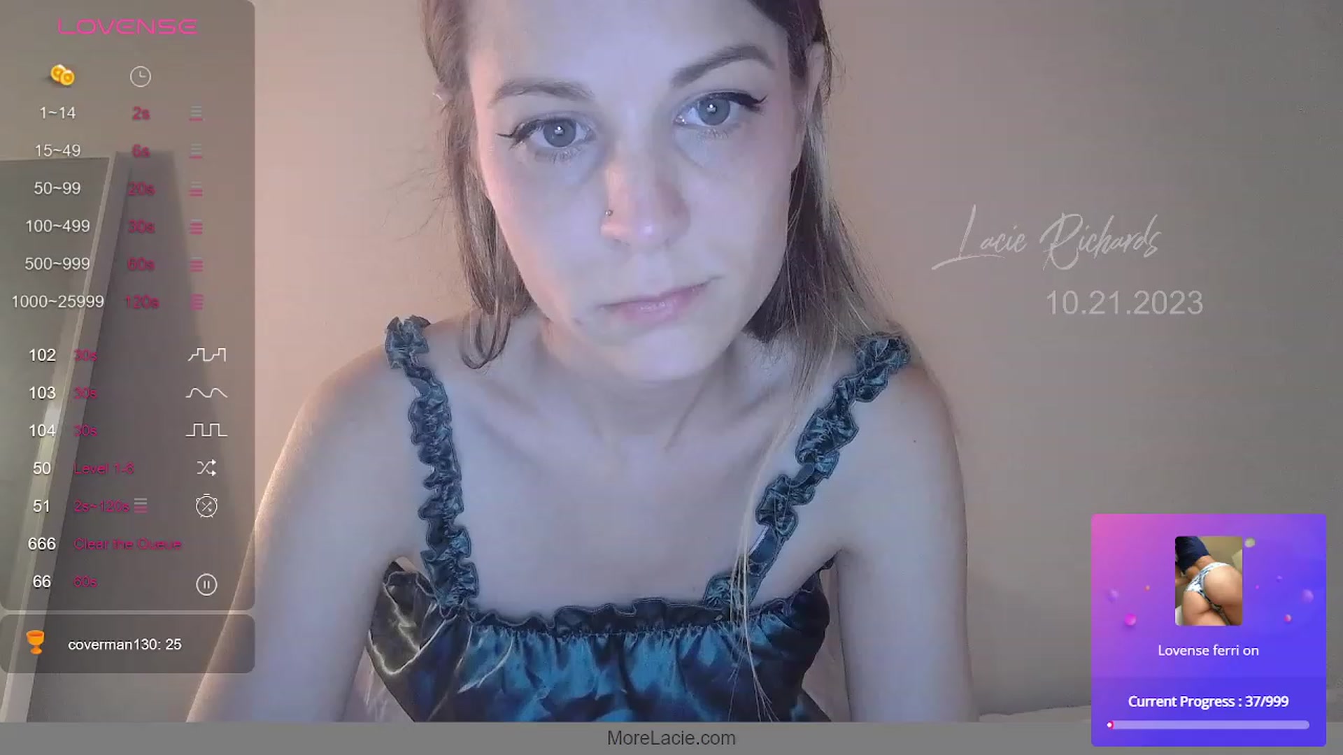 Gallery image thumbnail from LacieRichards's myfreecams stream on, 10/22/2023, 01:39 image 3 of 20