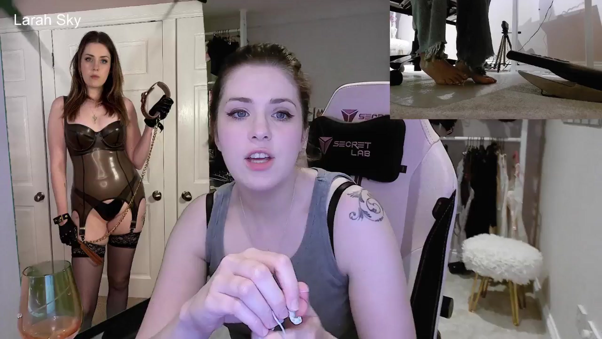Gallery image thumbnail from Larah_Sky's myfreecams stream on, 07/02/2025, 21:19 image 1 of 20