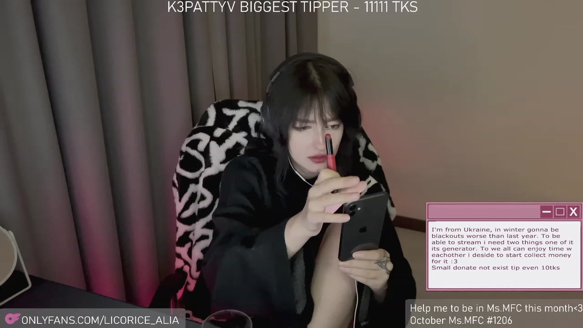 Gallery image thumbnail from Licorice_Alia's myfreecams stream on, 11/04/2023, 24:25 image 20 of 20