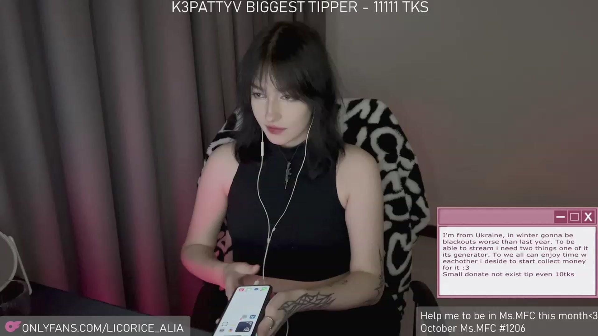 Gallery image thumbnail from Licorice_Alia's myfreecams stream on, 11/04/2023, 01:36 image 12 of 20