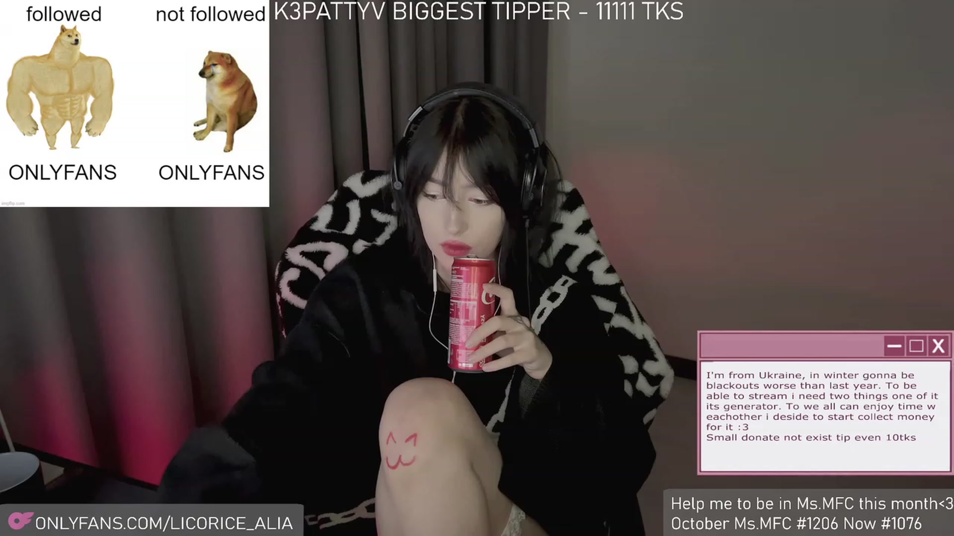 Gallery image thumbnail from Licorice_Alia's myfreecams stream on, 11/26/2023, 03:40 image 17 of 20
