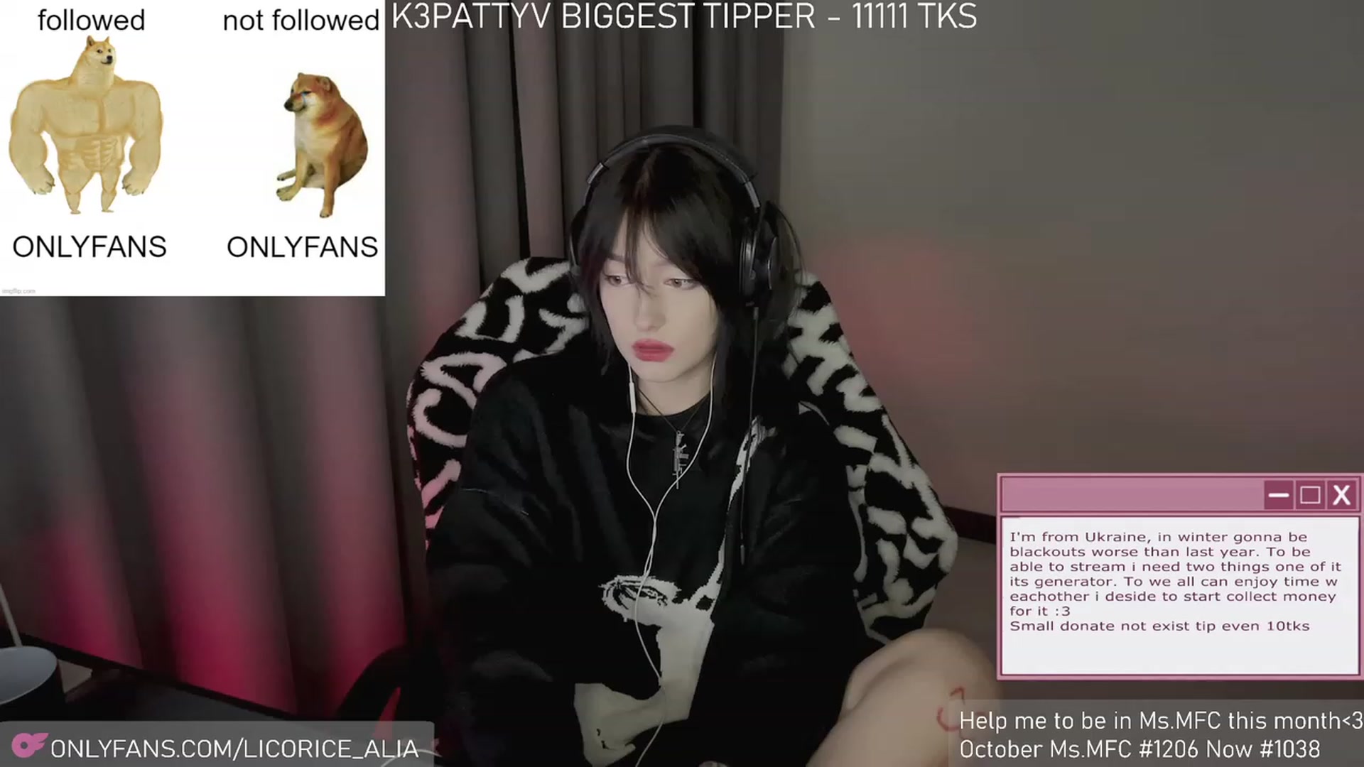 Gallery image thumbnail from Licorice_Alia's myfreecams stream on, 11/26/2023, 04:16 image 5 of 20