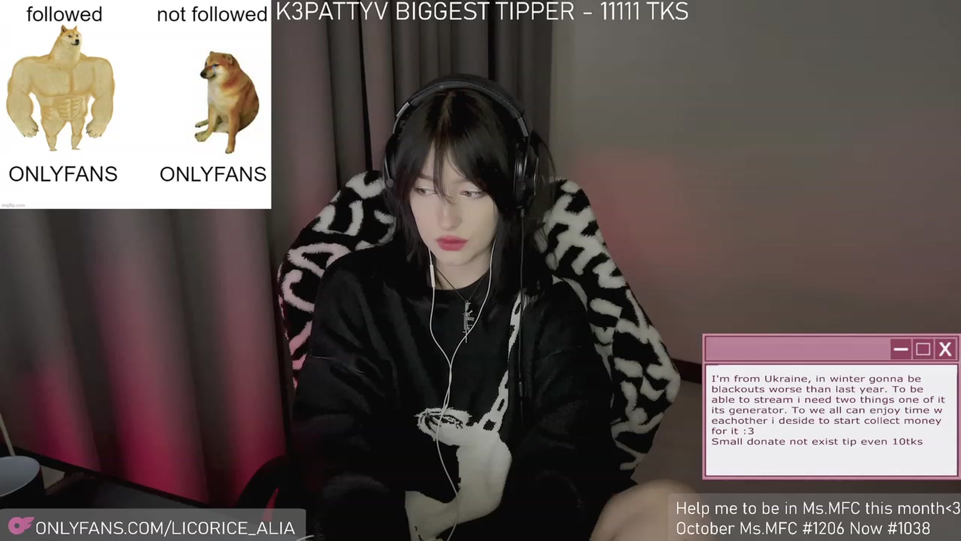 Gallery image thumbnail from Licorice_Alia's myfreecams stream on, 11/26/2023, 04:16 image 4 of 20
