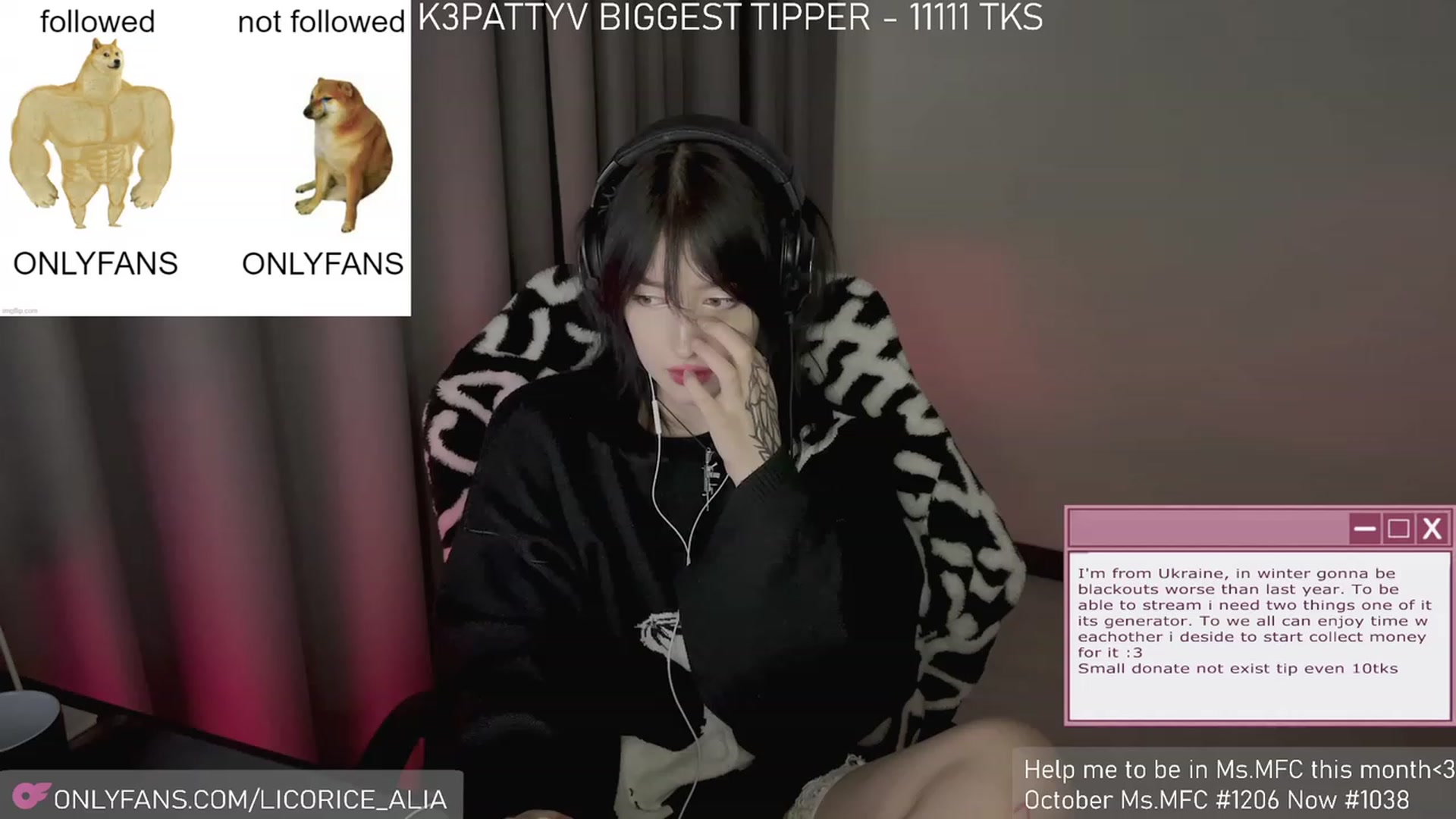 Gallery image thumbnail from Licorice_Alia's myfreecams stream on, 11/26/2023, 04:16 image 7 of 20