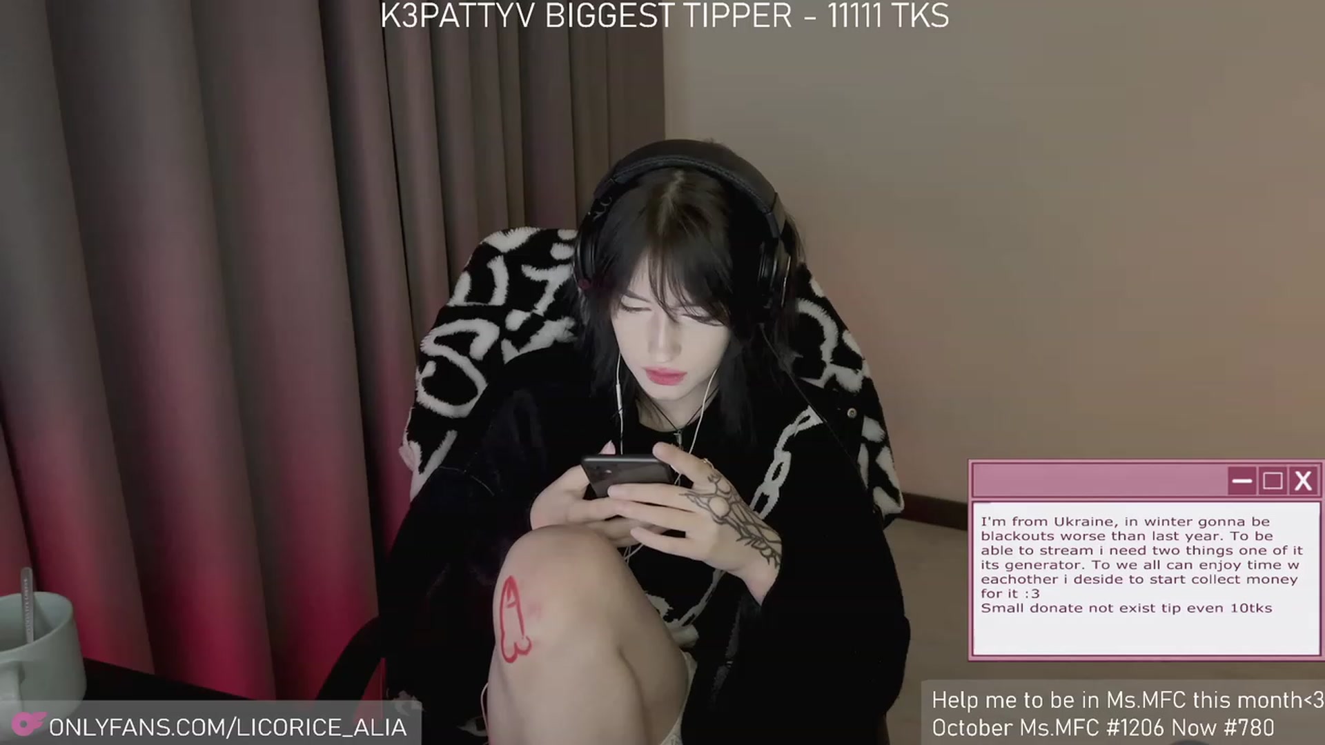 Gallery image thumbnail from Licorice_Alia's myfreecams stream on, 11/27/2023, 04:18 image 14 of 20
