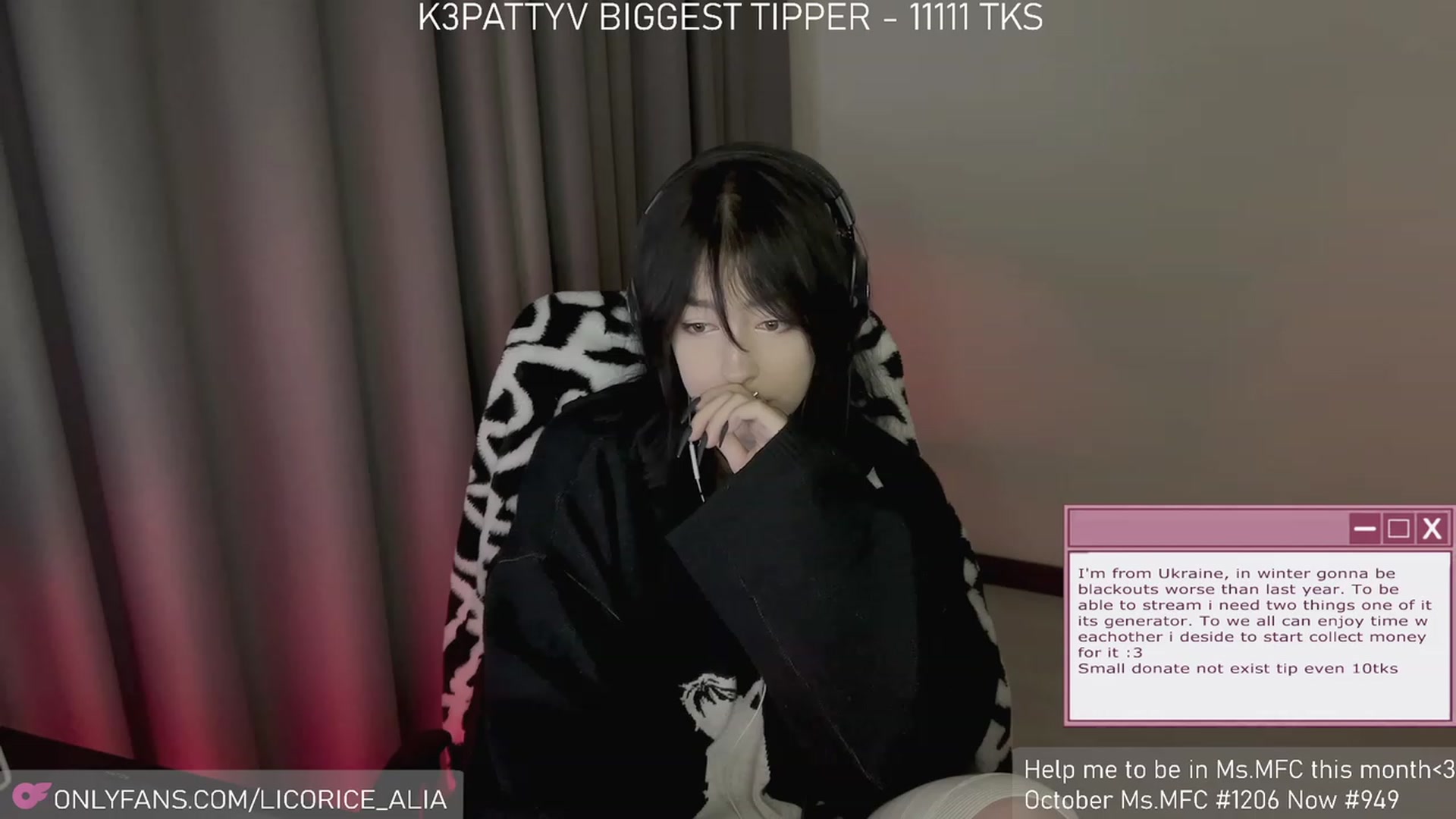 Gallery image thumbnail from Licorice_Alia's myfreecams stream on, 12/01/2023, 24:24 image 11 of 20