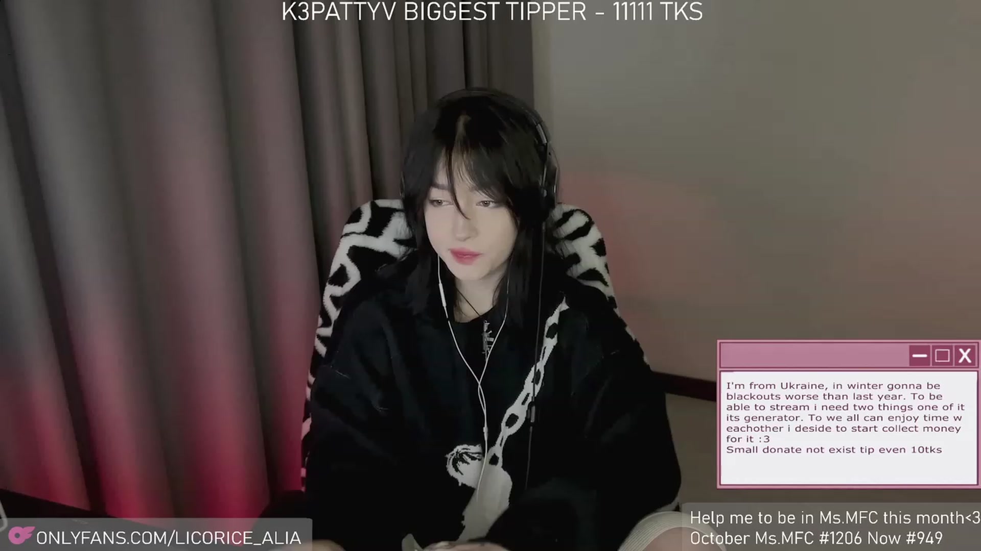 Gallery image thumbnail from Licorice_Alia's myfreecams stream on, 12/01/2023, 24:24 image 8 of 20