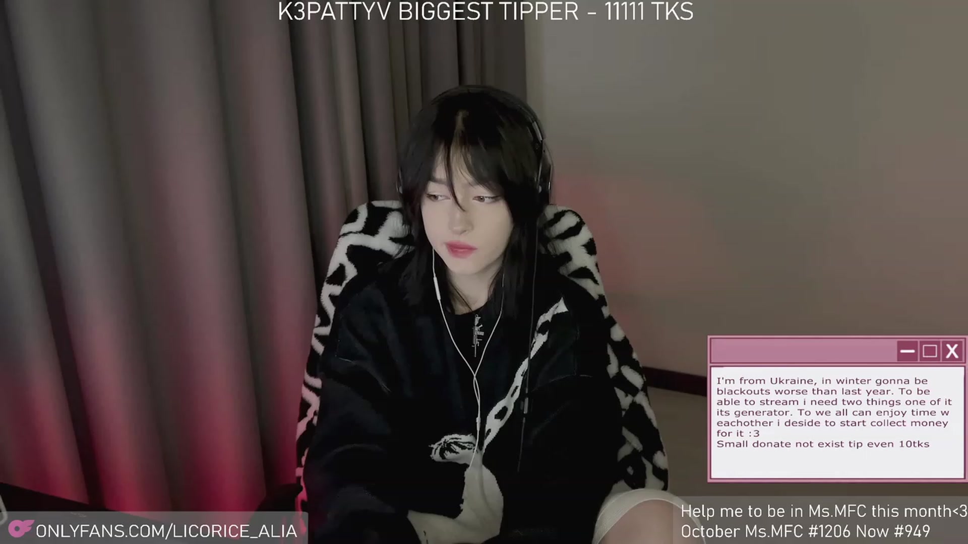 Gallery image thumbnail from Licorice_Alia's myfreecams stream on, 12/01/2023, 24:24 image 3 of 20