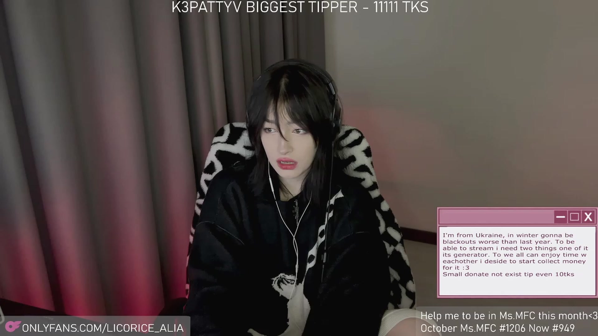 Gallery image thumbnail from Licorice_Alia's myfreecams stream on, 12/01/2023, 24:24 image 15 of 20
