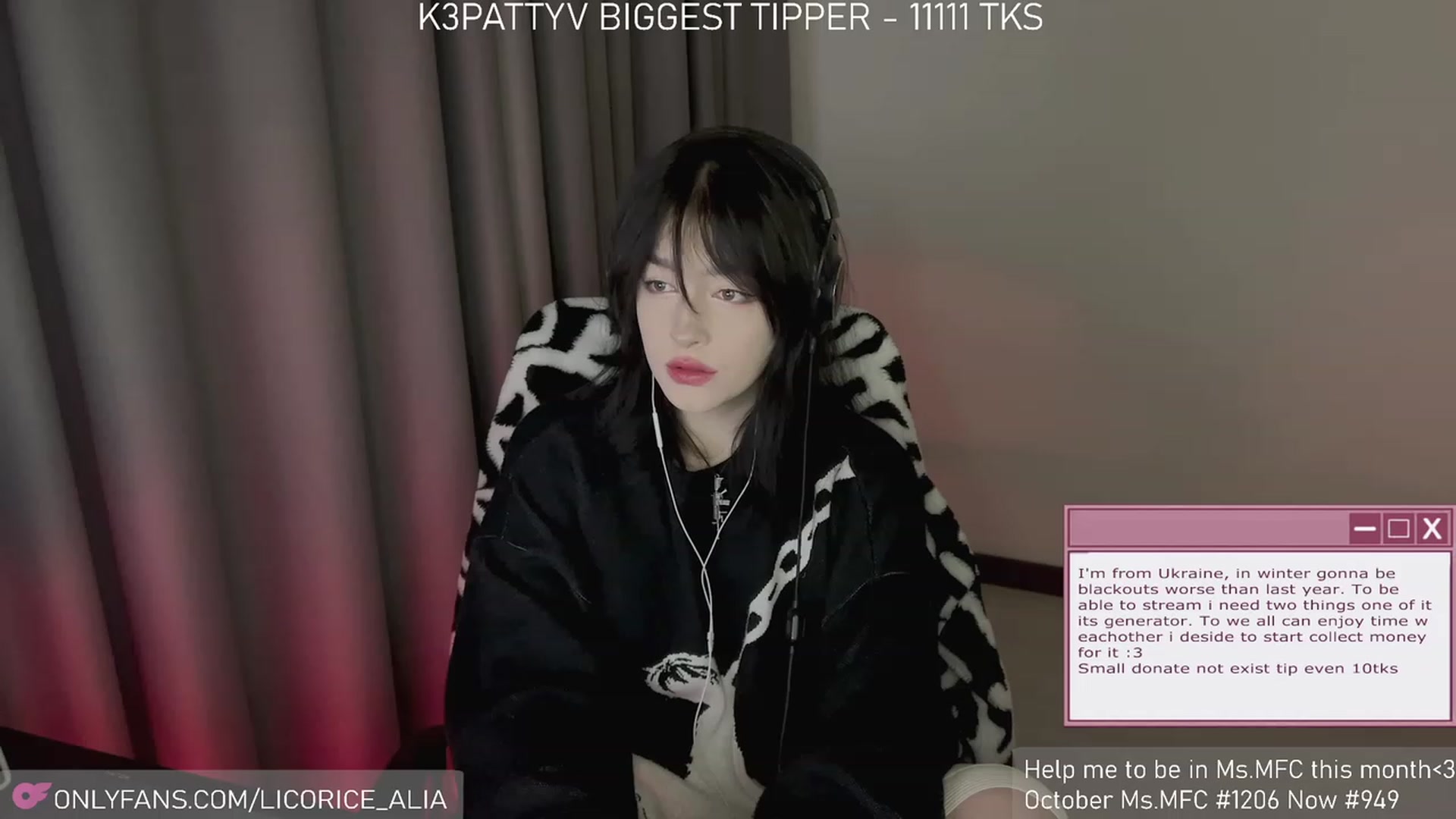 Gallery image thumbnail from Licorice_Alia's myfreecams stream on, 12/01/2023, 24:24 image 1 of 20