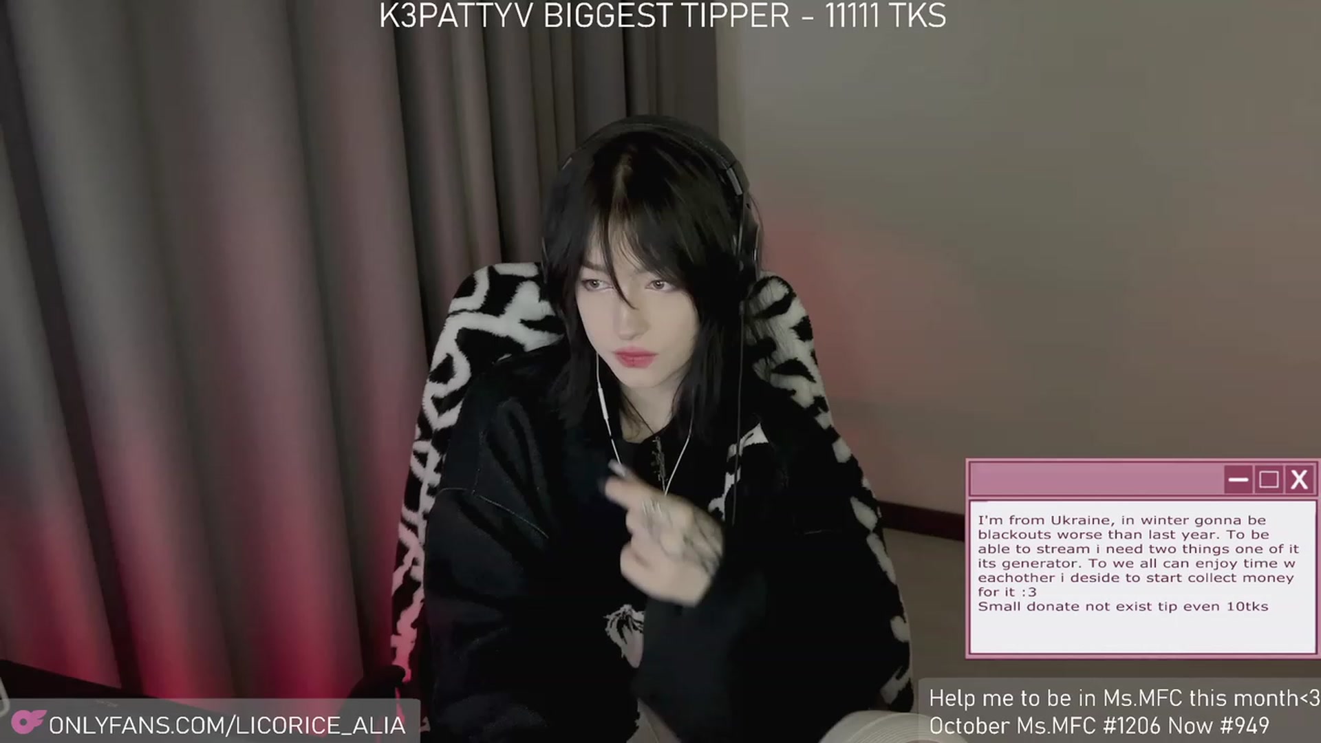 Gallery image thumbnail from Licorice_Alia's myfreecams stream on, 12/01/2023, 24:24 image 19 of 20