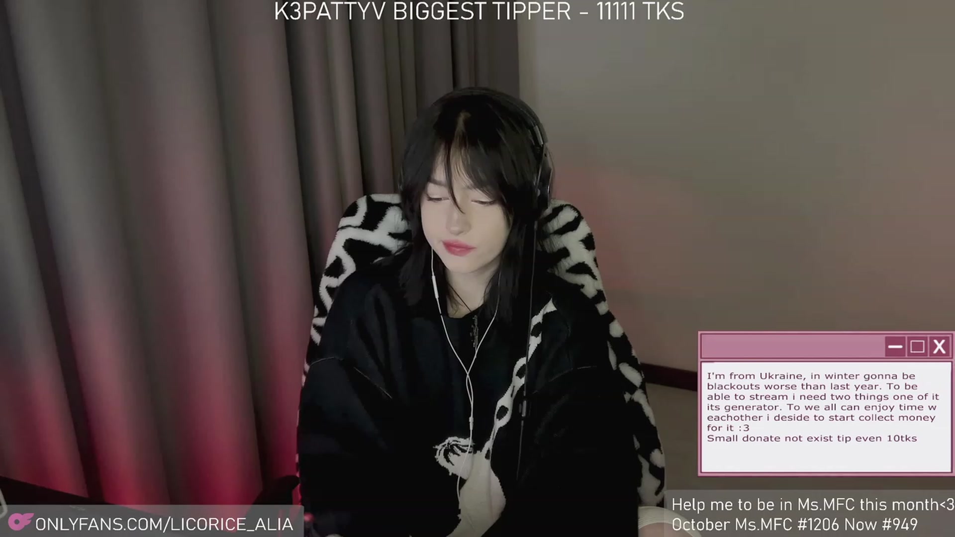 Gallery image thumbnail from Licorice_Alia's myfreecams stream on, 12/01/2023, 24:24 image 12 of 20