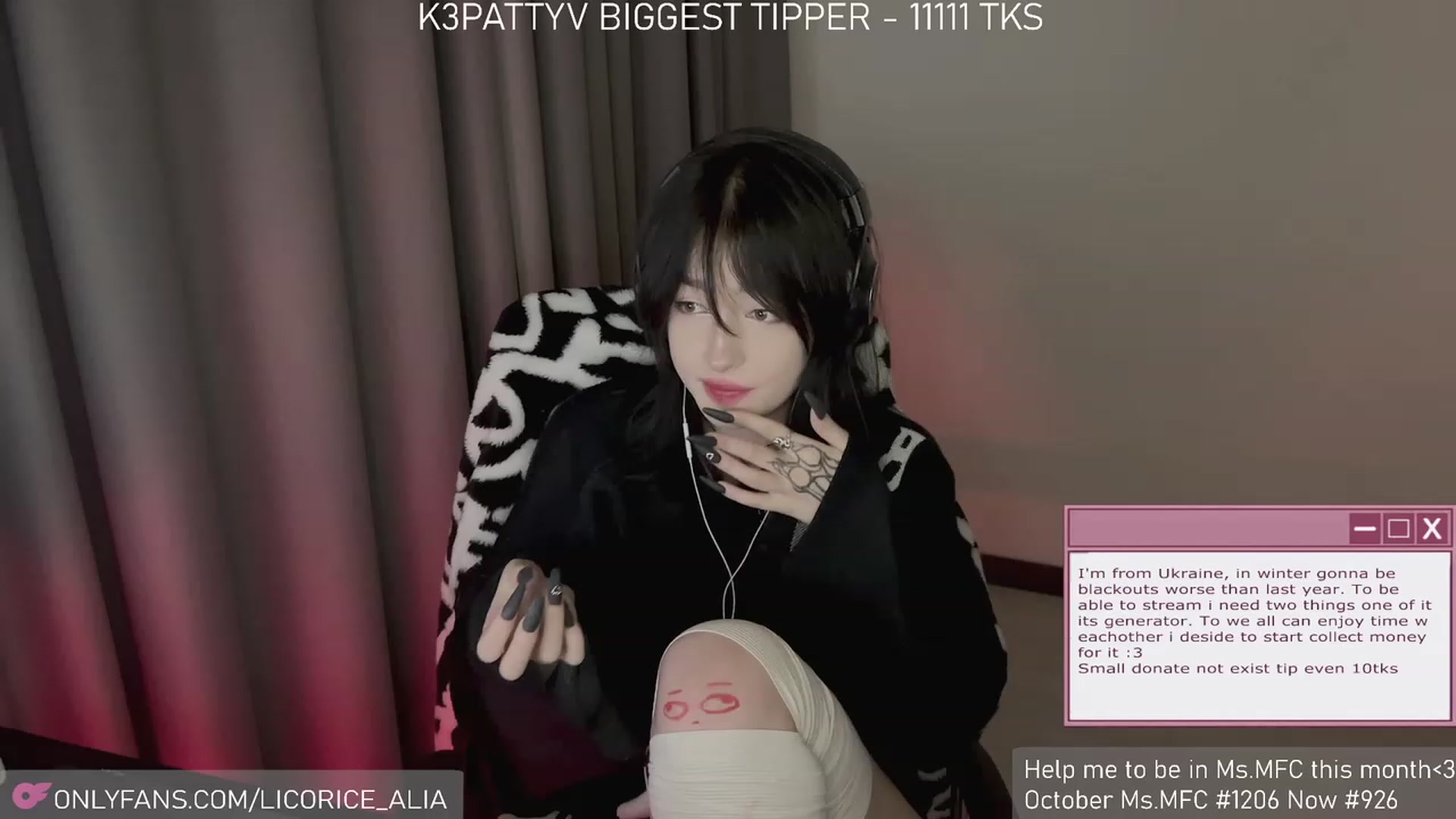Gallery image thumbnail from Licorice_Alia's myfreecams stream on, 12/01/2023, 02:25 image 16 of 20