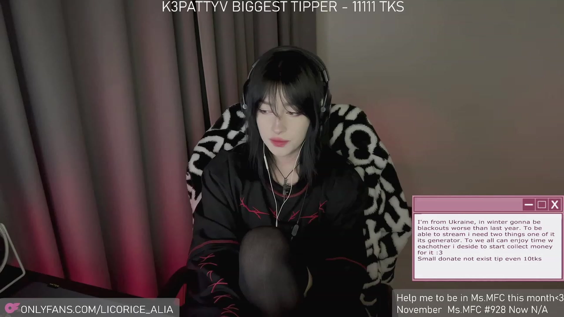 Gallery image thumbnail from Licorice_Alia's myfreecams stream on, 12/06/2023, 01:07 image 10 of 20