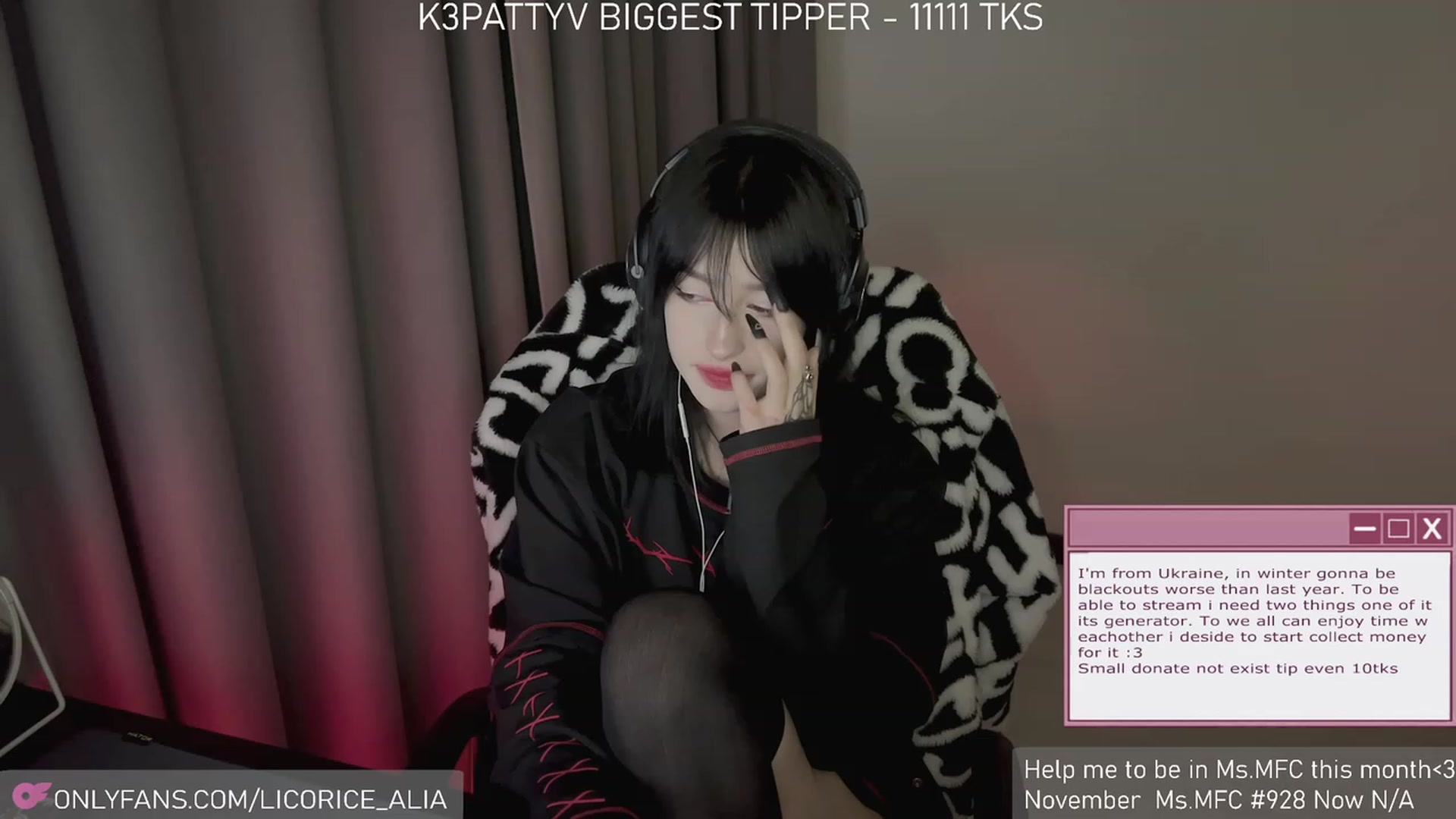 Gallery image thumbnail from Licorice_Alia's myfreecams stream on, 12/06/2023, 01:07 image 12 of 20