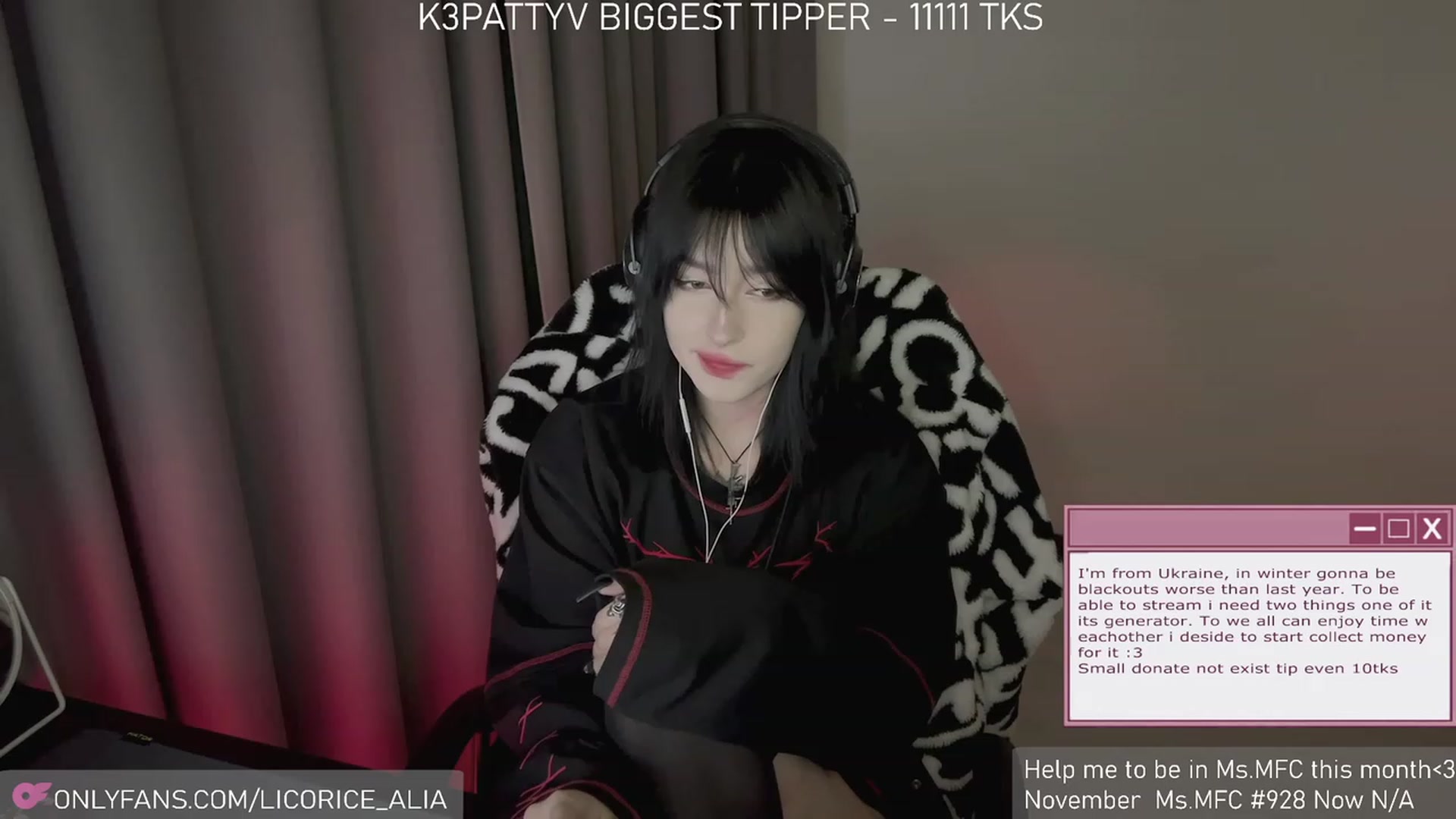 Gallery image thumbnail from Licorice_Alia's myfreecams stream on, 12/06/2023, 01:07 image 6 of 20