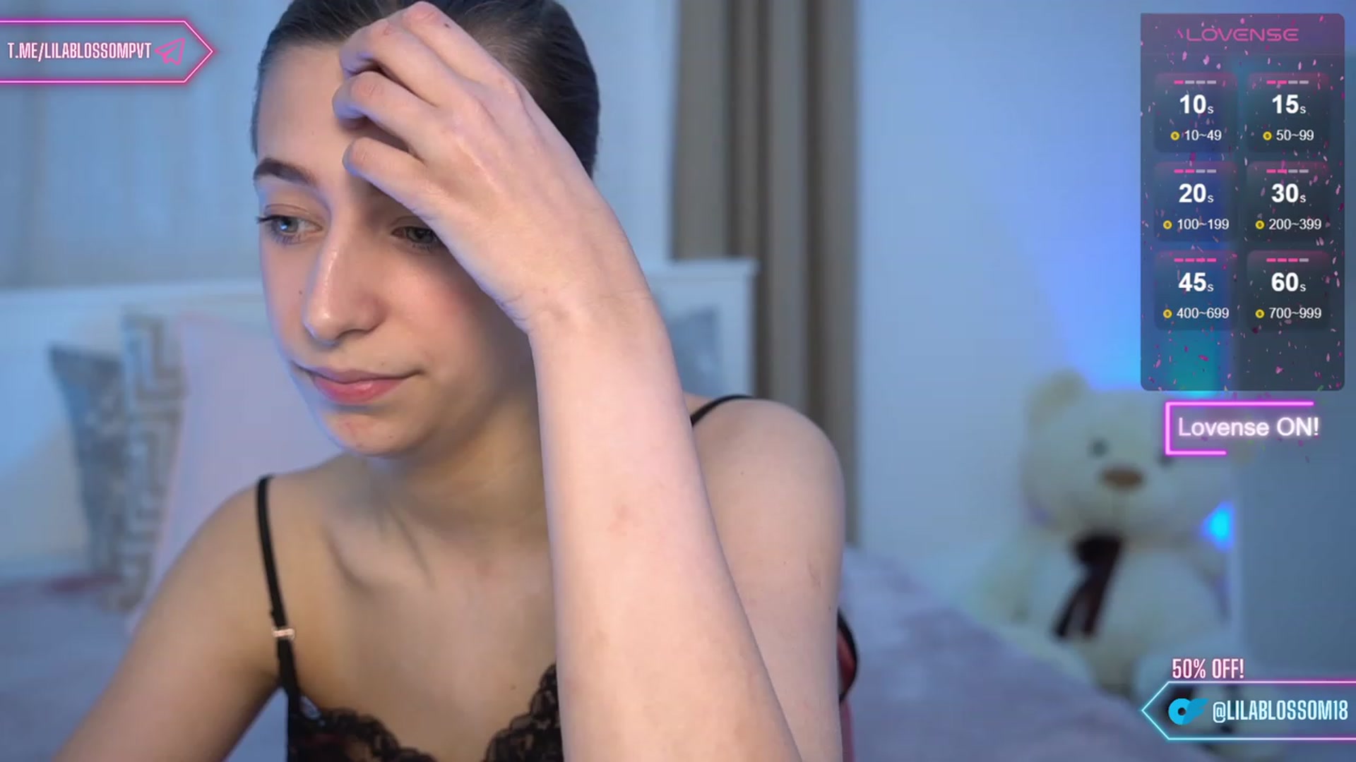 Gallery image thumbnail from LilaBlossom's myfreecams stream on, 03/07/2024, 21:05 image 2 of 20