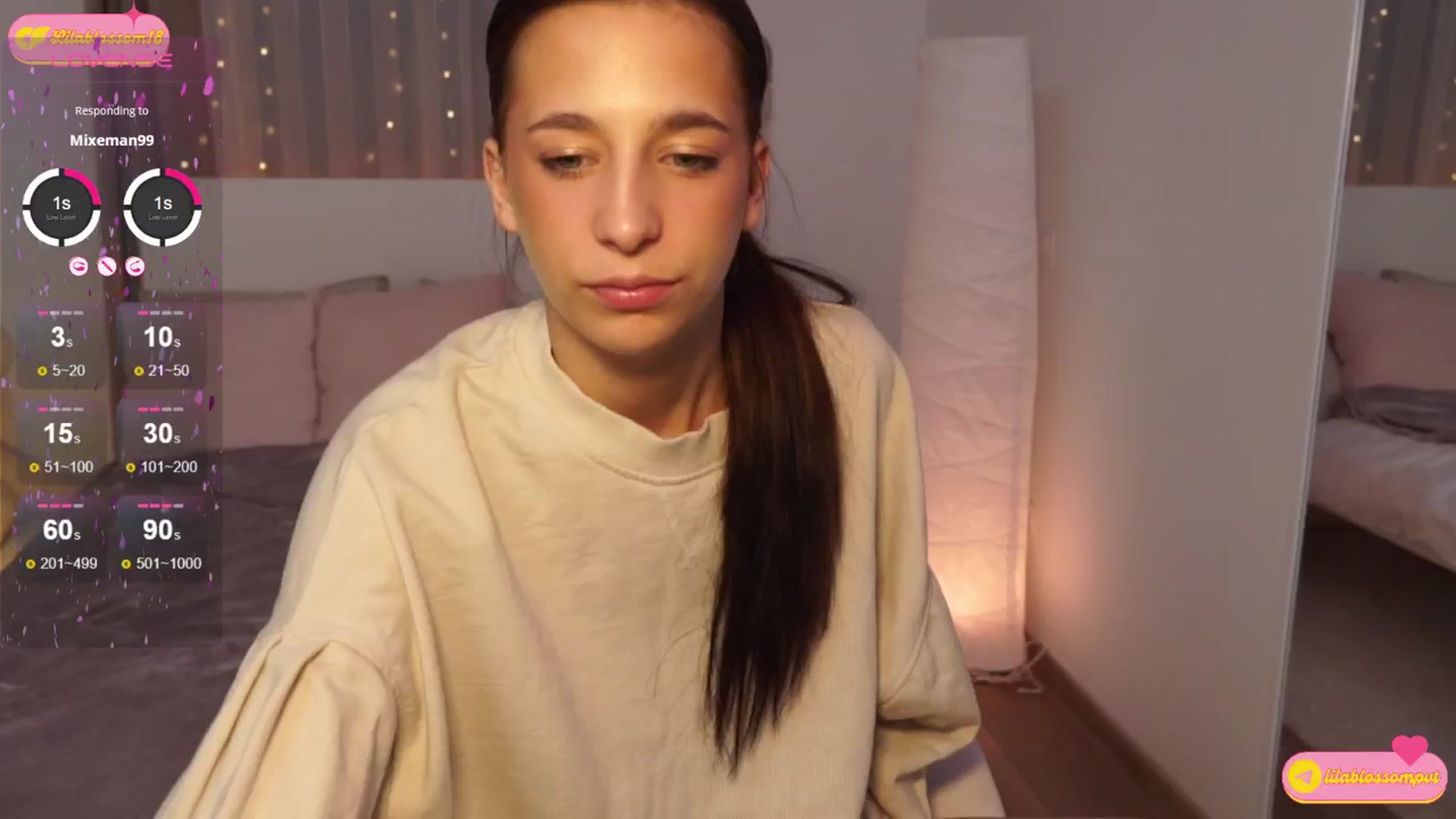 Gallery image thumbnail from LilaBlossom's myfreecams stream on, 08/13/2024, 21:30 image 18 of 20