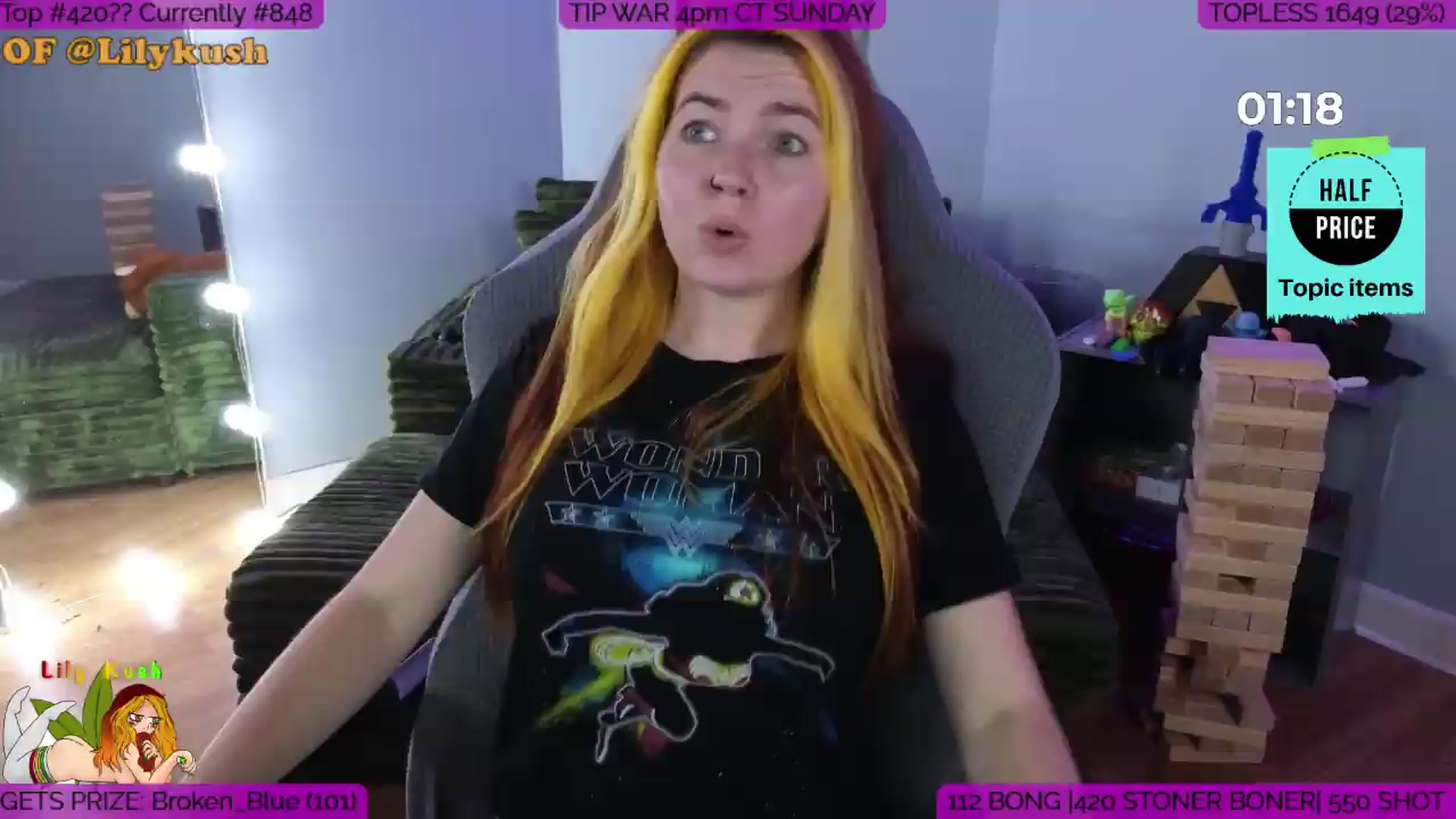 Gallery image thumbnail from LilyKush's myfreecams stream on, 06/27/2026, 21:01 image 4 of 20