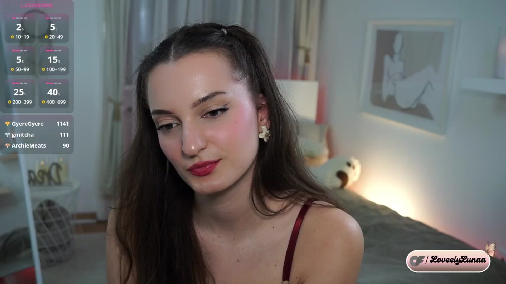 Gallery image thumbnail from LoveelyLunaa's myfreecams stream on, 02/16/2025, 19:48 image 16 of 20
