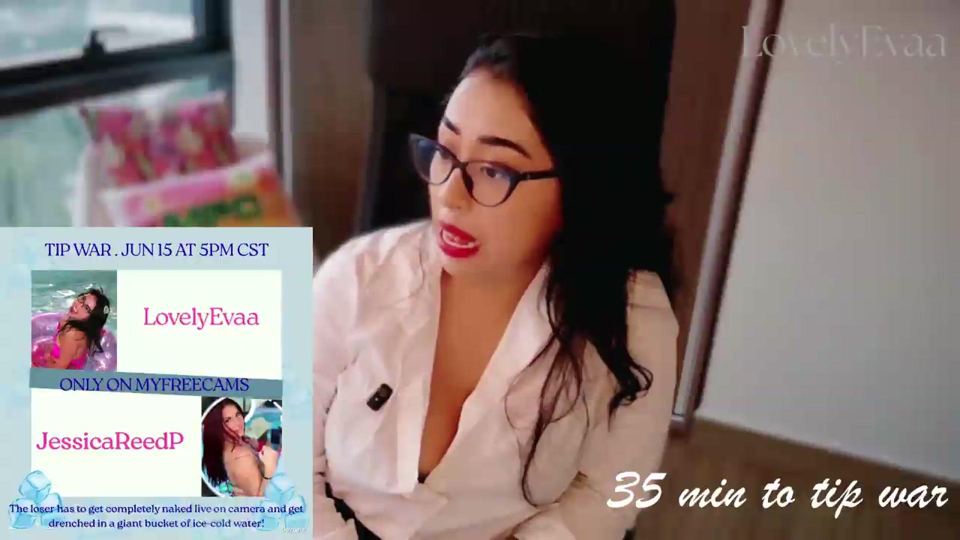 Gallery image thumbnail from LovelyEvaa's myfreecams stream on, 06/16/2026, 24:40 image 4 of 20