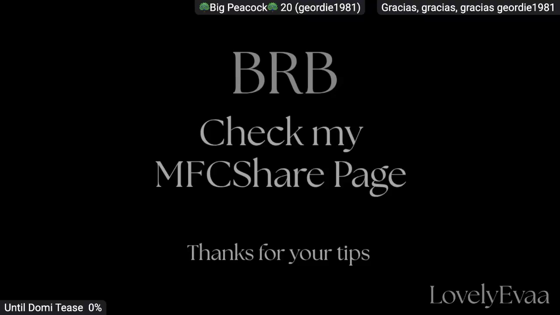 Gallery image thumbnail from LovelyEvaa's myfreecams stream on, 08/14/2026, 02:19 image 20 of 20