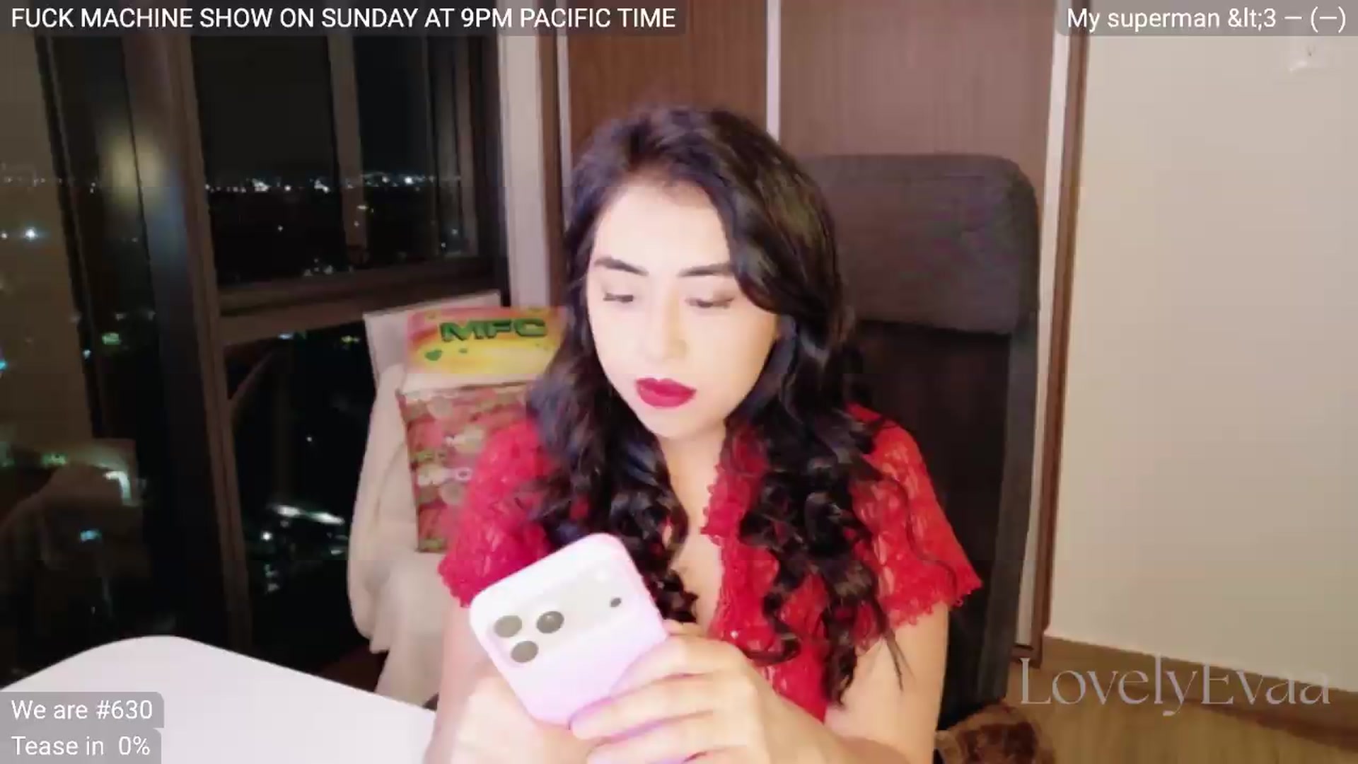 Gallery image thumbnail from LovelyEvaa's myfreecams stream on, 09/19/2026, 05:04 image 1 of 20