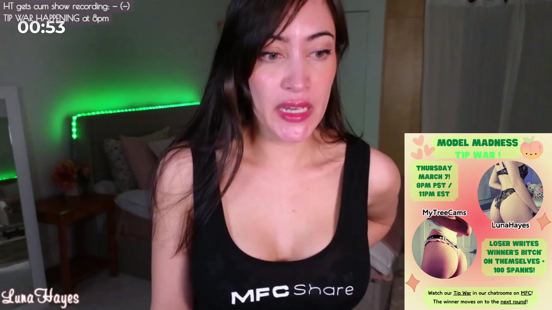 Gallery image thumbnail from LunaHayes's myfreecams stream on, 03/08/2024, 04:45 image 7 of 20