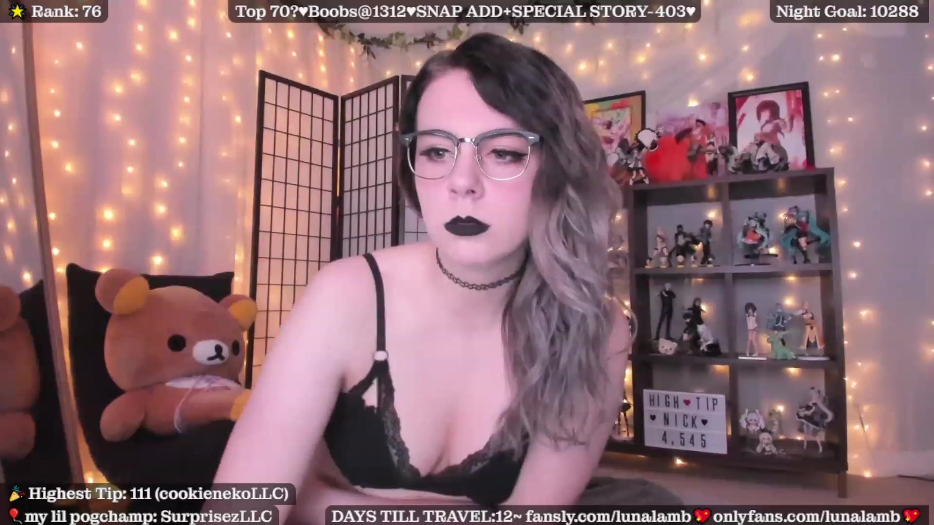 Gallery image thumbnail from LunaLamb's myfreecams stream on, 12/09/2022, 04:38 image 11 of 20