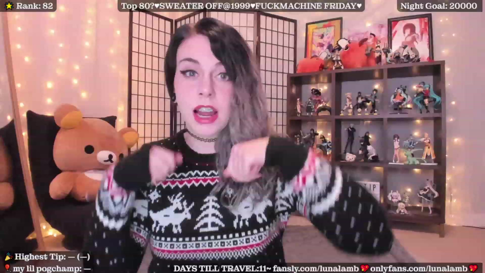 Gallery image thumbnail from LunaLamb's myfreecams stream on, 12/10/2022, 04:28 image 1 of 20