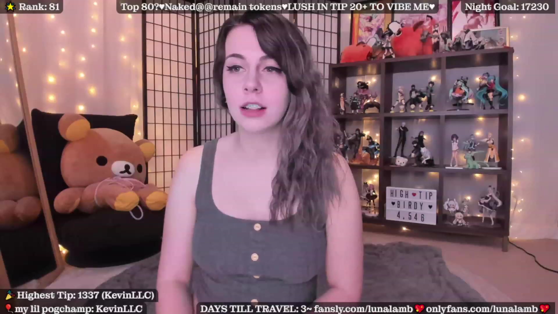 Gallery image thumbnail from LunaLamb's myfreecams stream on, 12/18/2022, 05:45 image 3 of 20
