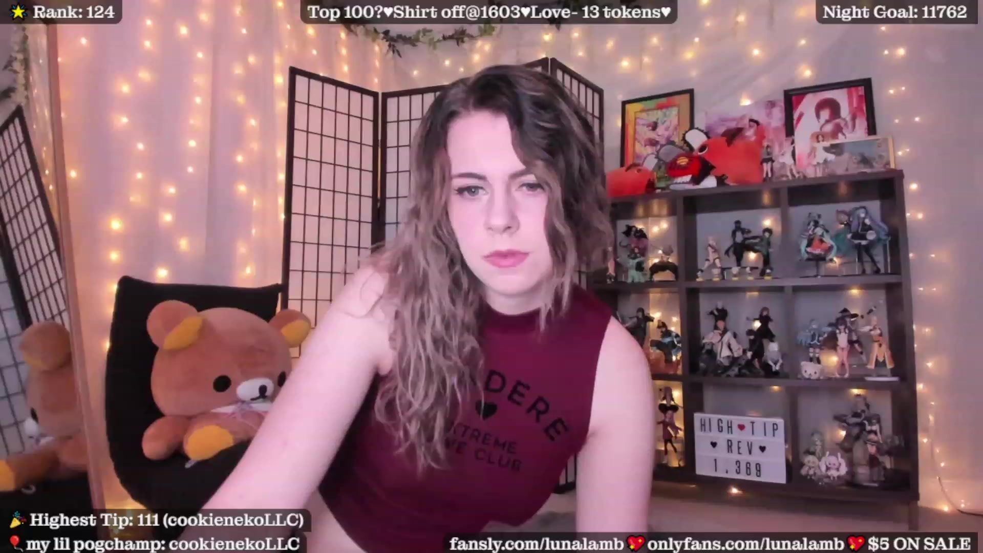 Gallery image thumbnail from LunaLamb's myfreecams stream on, 02/07/2023, 06:05 image 2 of 20